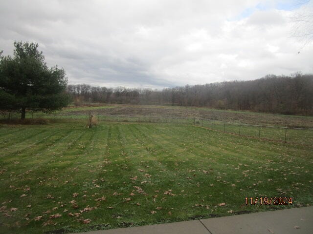 view of yard featuring a rural view