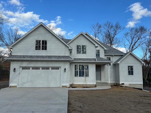 view of property featuring a garage