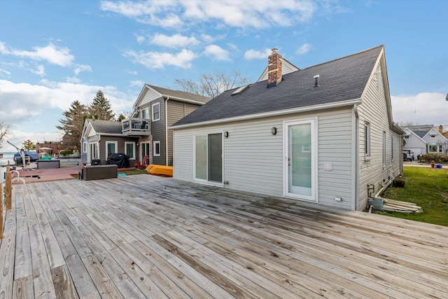 deck with grilling area