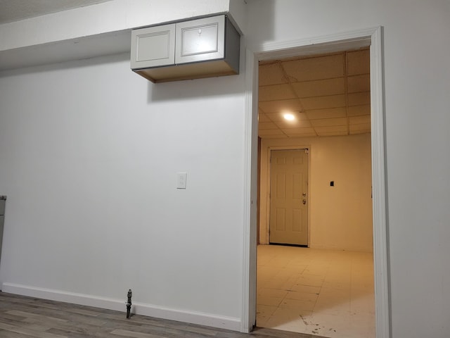 washroom with light hardwood / wood-style flooring