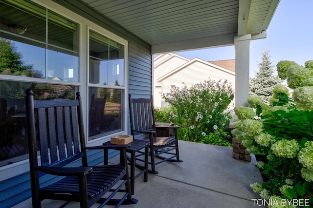 view of patio with covered porch