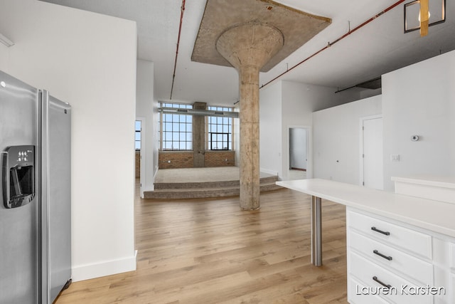 interior space featuring light wood-type flooring