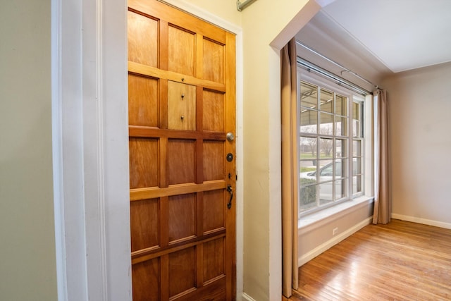 entryway featuring light hardwood / wood-style floors