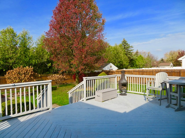 view of wooden terrace