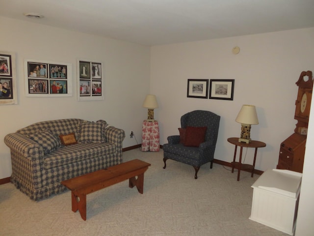 view of carpeted living room