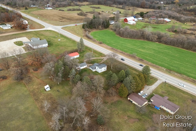 bird's eye view featuring a rural view