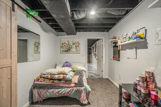 view of carpeted bedroom