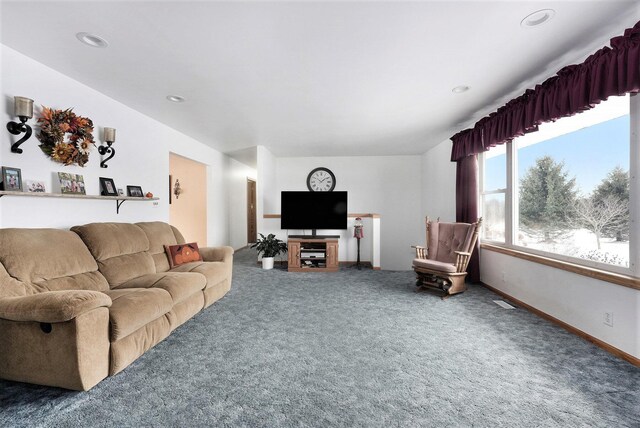 view of carpeted living room