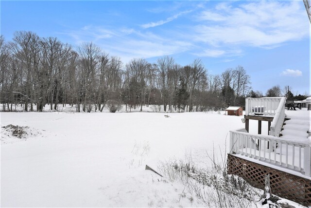 view of snowy yard