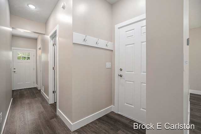 interior space featuring dark hardwood / wood-style flooring