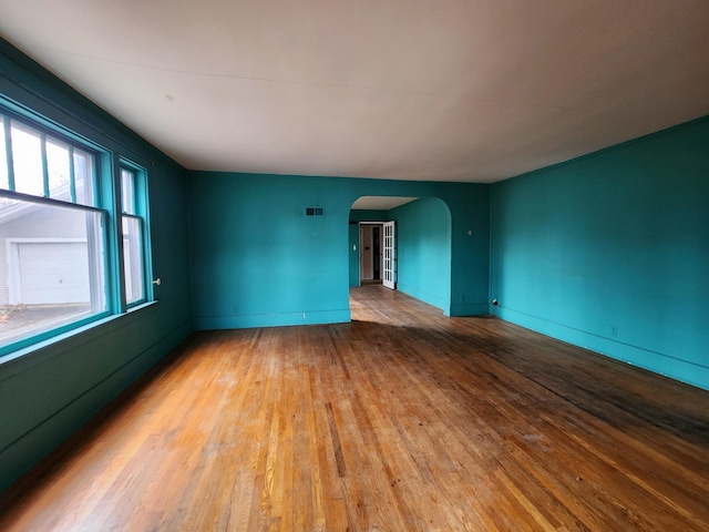 empty room featuring light hardwood / wood-style floors