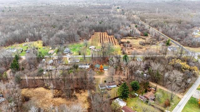 aerial view with a rural view