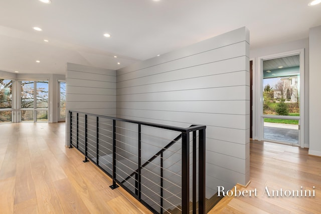 hallway featuring light hardwood / wood-style flooring