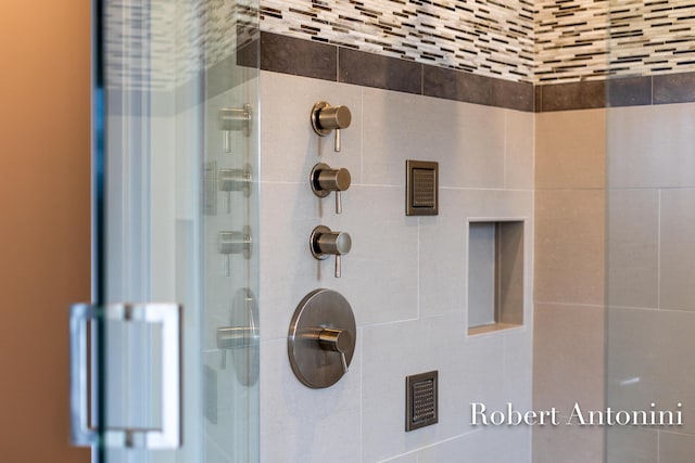 bathroom featuring walk in shower