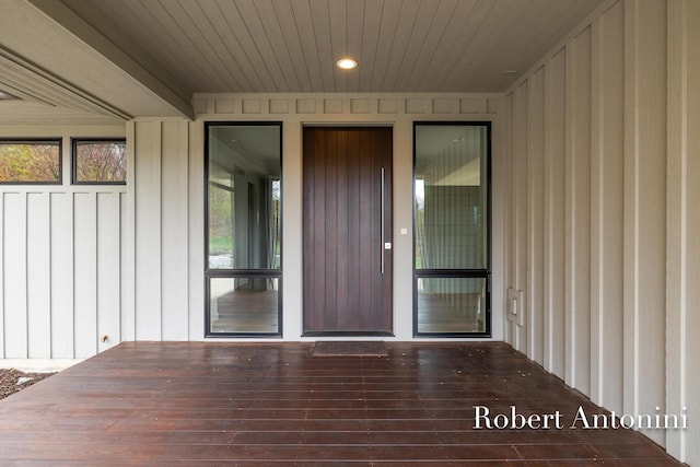 view of doorway to property