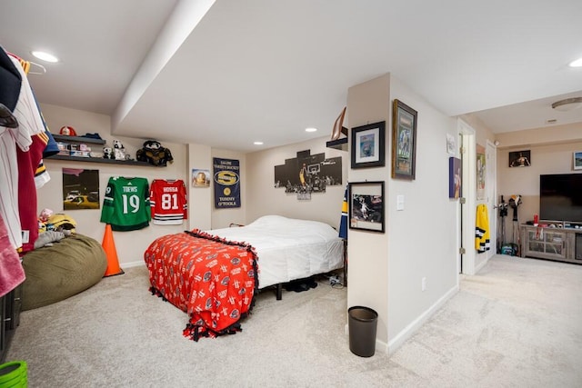 bedroom with carpet flooring