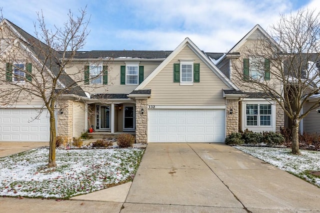 view of front of home featuring a garage