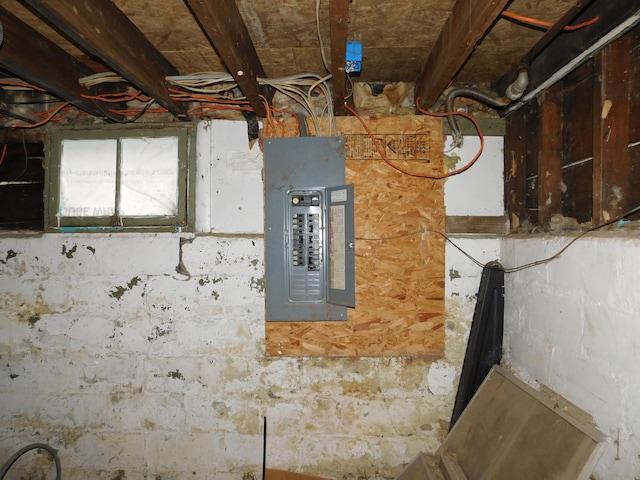 utility room with electric panel