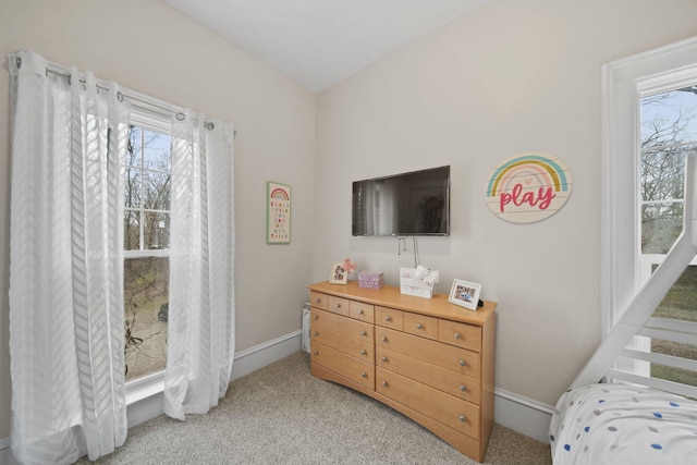 view of carpeted bedroom