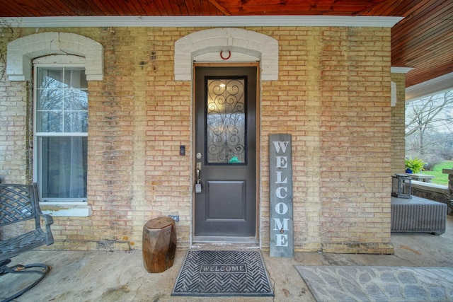 view of doorway to property