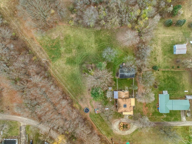 drone / aerial view featuring a rural view