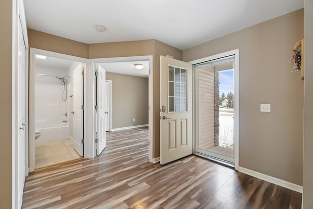 foyer featuring hardwood / wood-style flooring