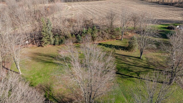 drone / aerial view with a rural view