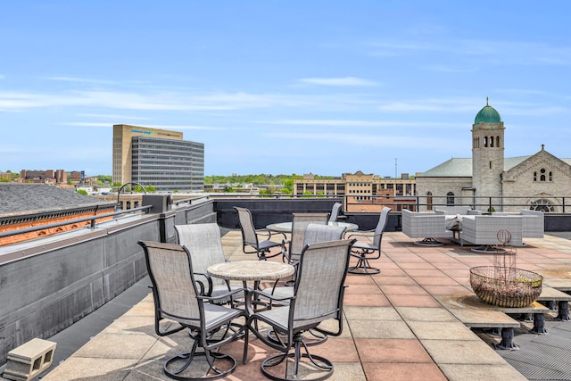 view of patio / terrace with an outdoor living space