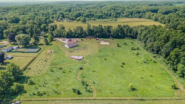 bird's eye view featuring a rural view