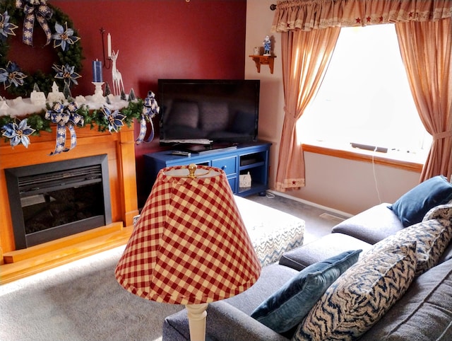 view of carpeted living room