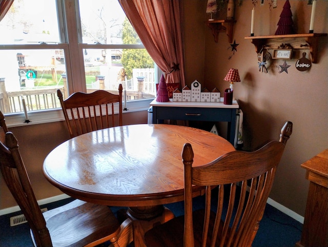 dining room with a wealth of natural light