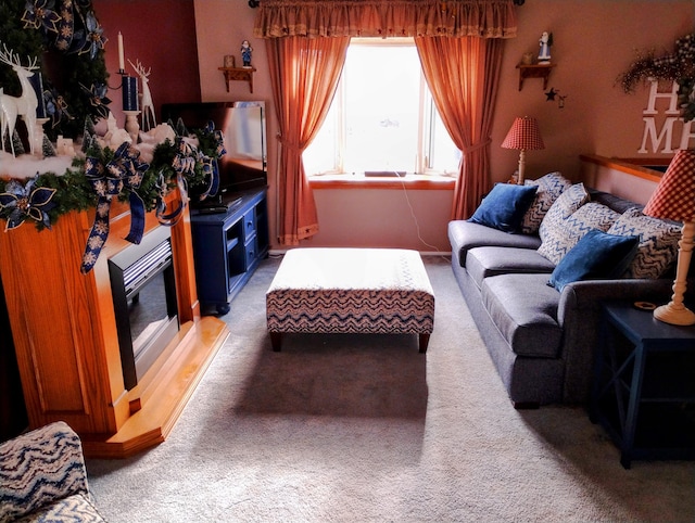 view of carpeted living room