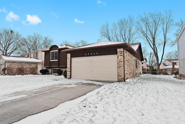 exterior space featuring a garage