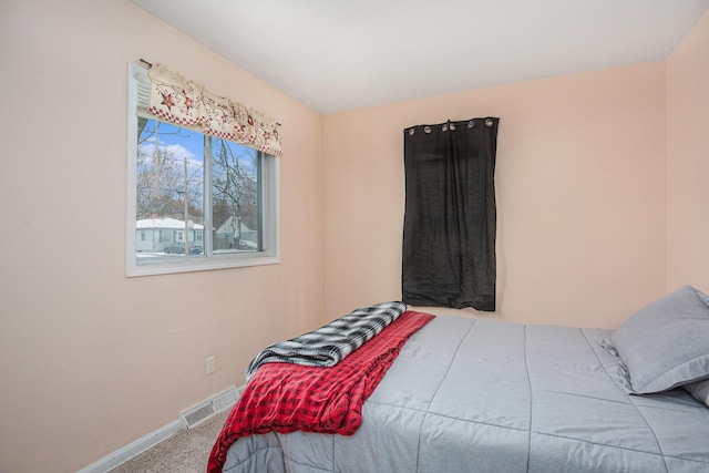 bedroom with carpet floors