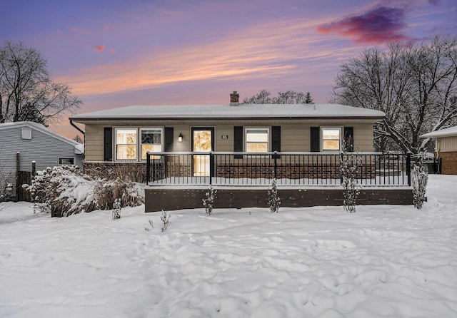 view of ranch-style home