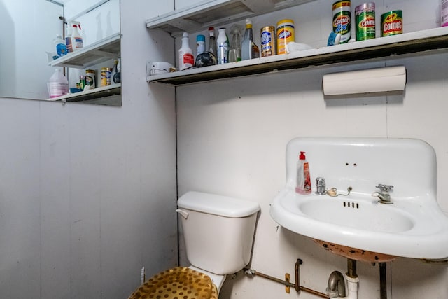 bathroom with sink and toilet