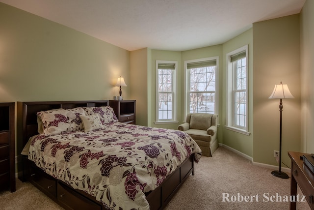 view of carpeted bedroom