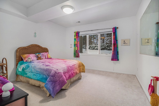 bedroom with carpet