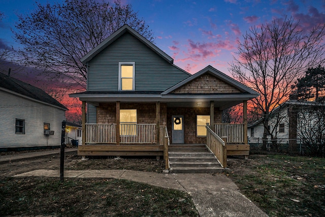 view of front of house with a porch