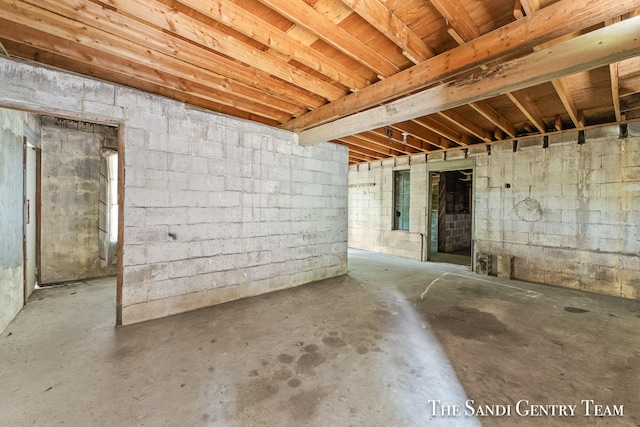 view of basement