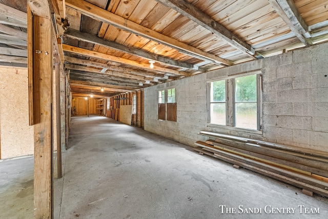 miscellaneous room with concrete floors