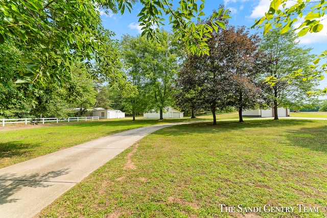 view of community with a lawn