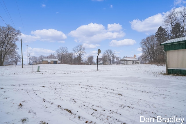 view of snowy yard