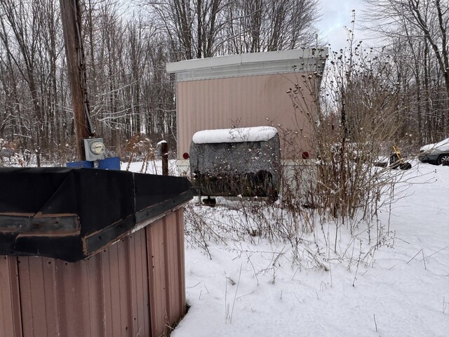 view of snowy yard