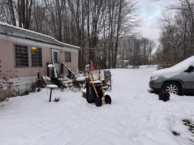 view of snowy yard