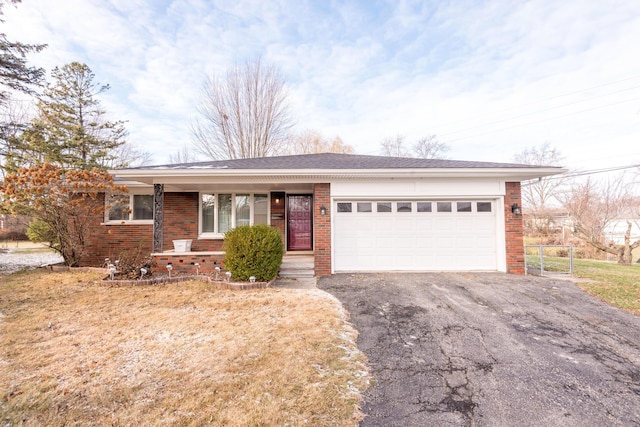 single story home with a garage