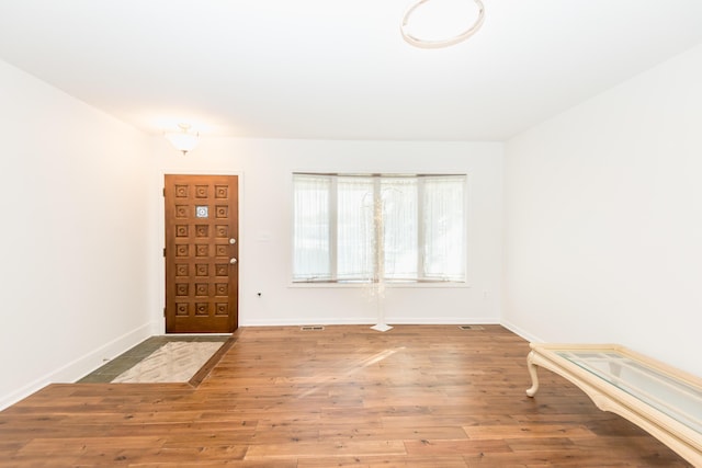 entrance foyer featuring hardwood / wood-style floors