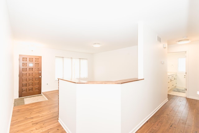 kitchen featuring light hardwood / wood-style floors