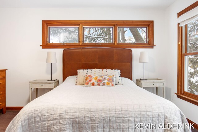 view of carpeted bedroom