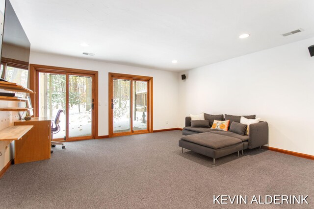 view of carpeted living room